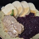 1. 120g Beef medallions on smoked cheese sauce, 200g baked potatoes (1,7)